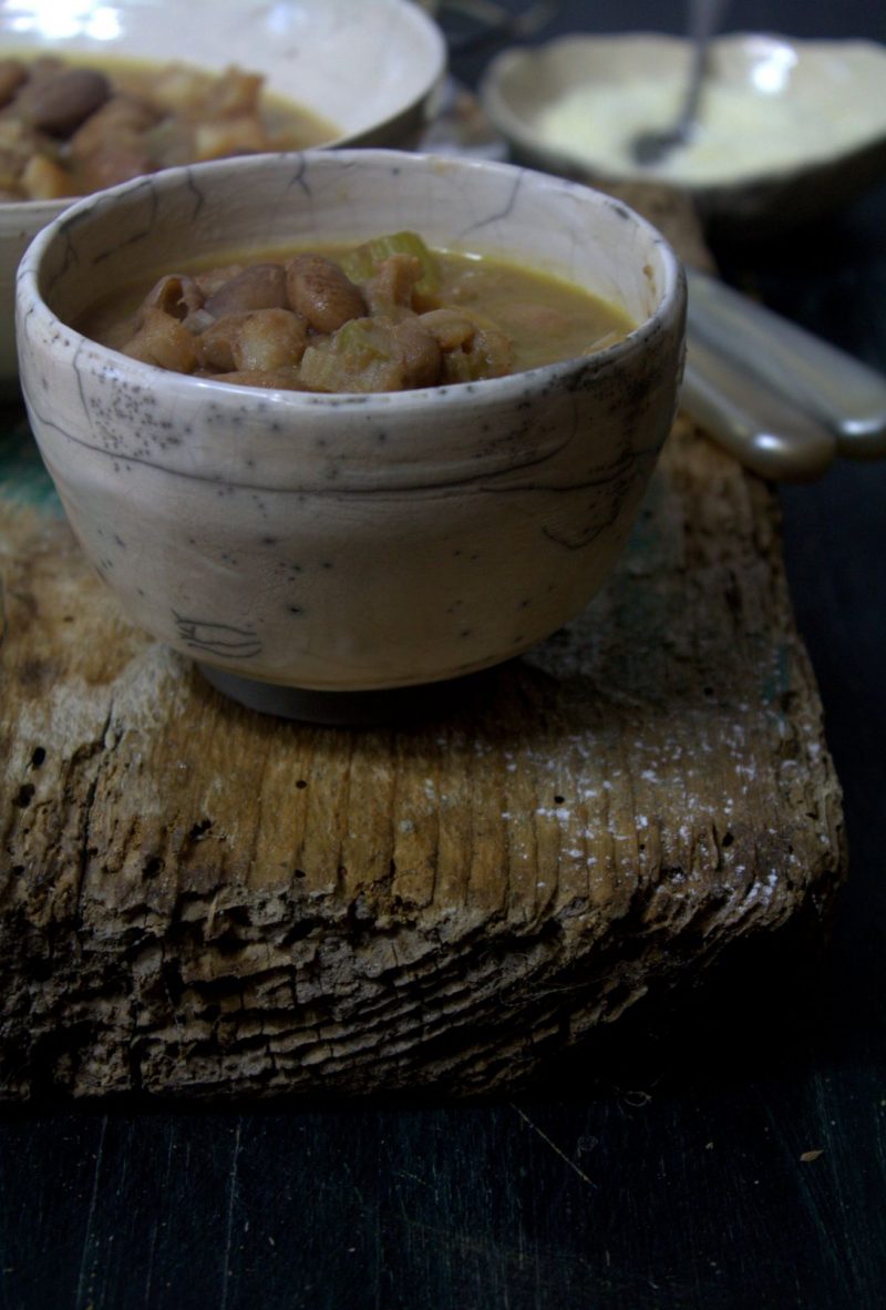 zuppa di baccalà e fagioli porzione