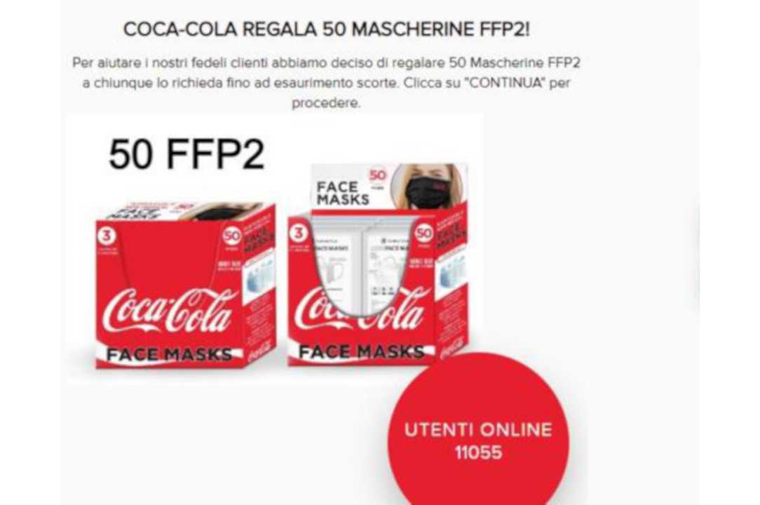 Coca Cola: la catena di Sant’Antonio fake sulle mascherine in regalo