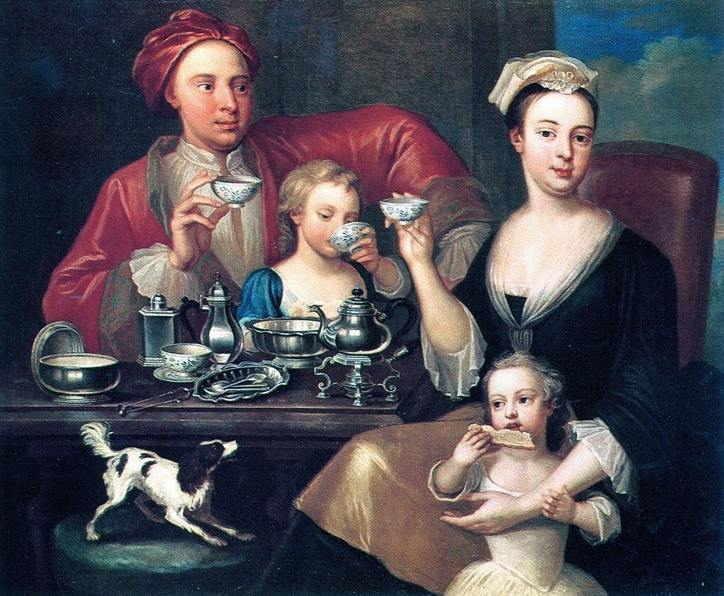 An English Family at Tea, Joseph van Aken, 1720
