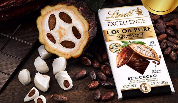 Lindt fa una tavoletta di cioccolato dolcificata con la polpa di cacao