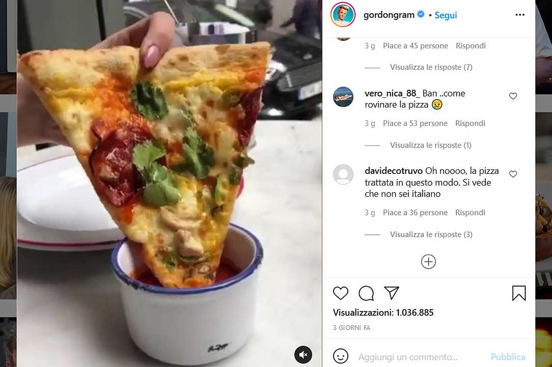 Gordon Ramsay e la pizza inzuppata nel ketchup: per gli italiani è guerra