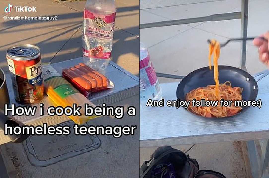 TikTok: senzatetto condivide le ricette che cucina per strada