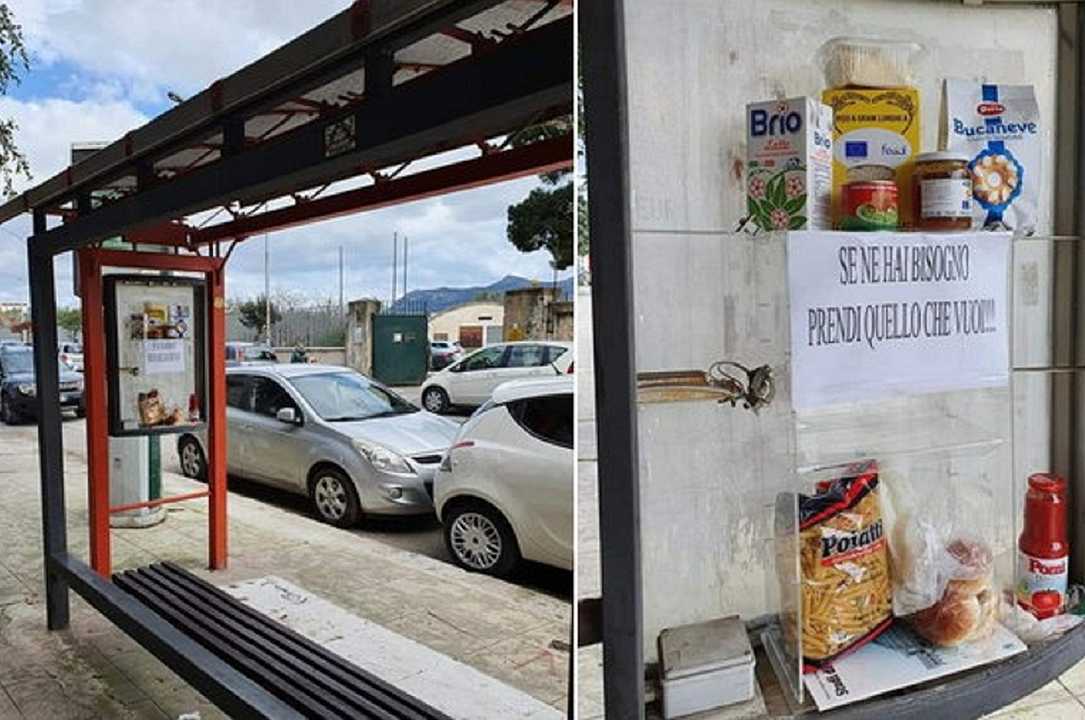Cibo per poveri alla fermata del bus, l’iniziativa solidale di Palermo