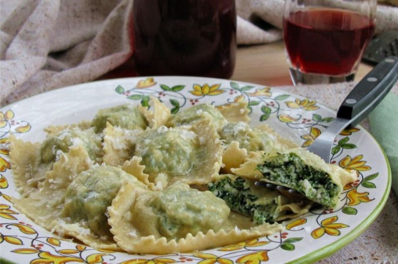 ravioli con spinaci