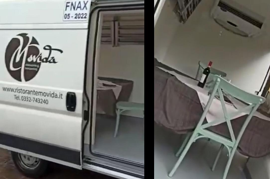 Varese, fuori piove? Il ristorante apparecchia anche dentro al furgone