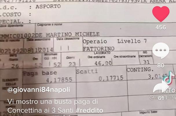 Concettina ai Tre Santi e la busta paga “incriminata” (che ci lascia qualche dubbio)