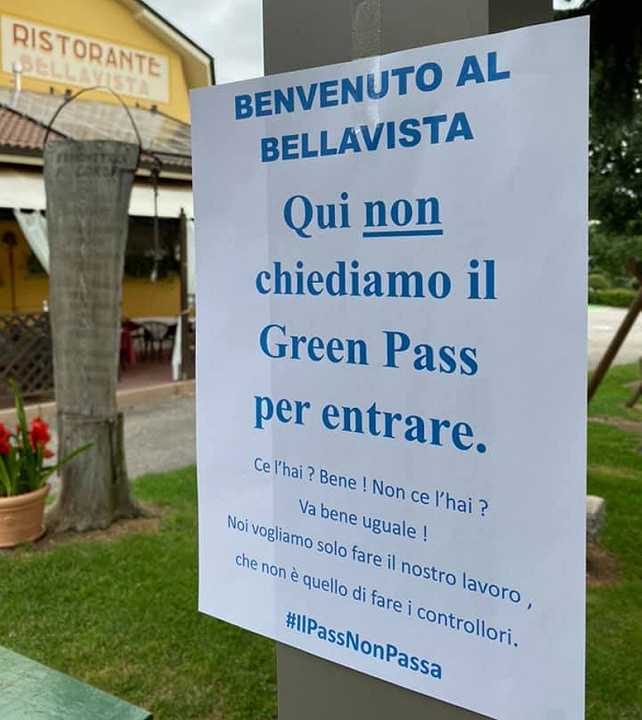 Green Pass: ristoratore lancia l’hashtag “il pass non passa”