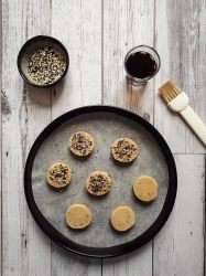 biscotti messi sulla teglia