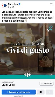 Carrefour propone uno “Champagne gustoso”, il Franciacorta