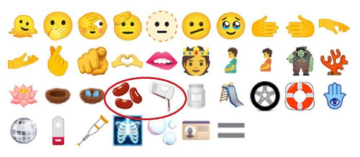 Nuove emoji Unicode: il bicchiere e i fagioli le novità a tema food