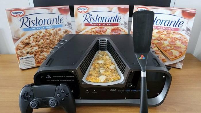 PS5: anche una fetta di pizza Ristorante al tonno in un devkit venduto a 6mila euro