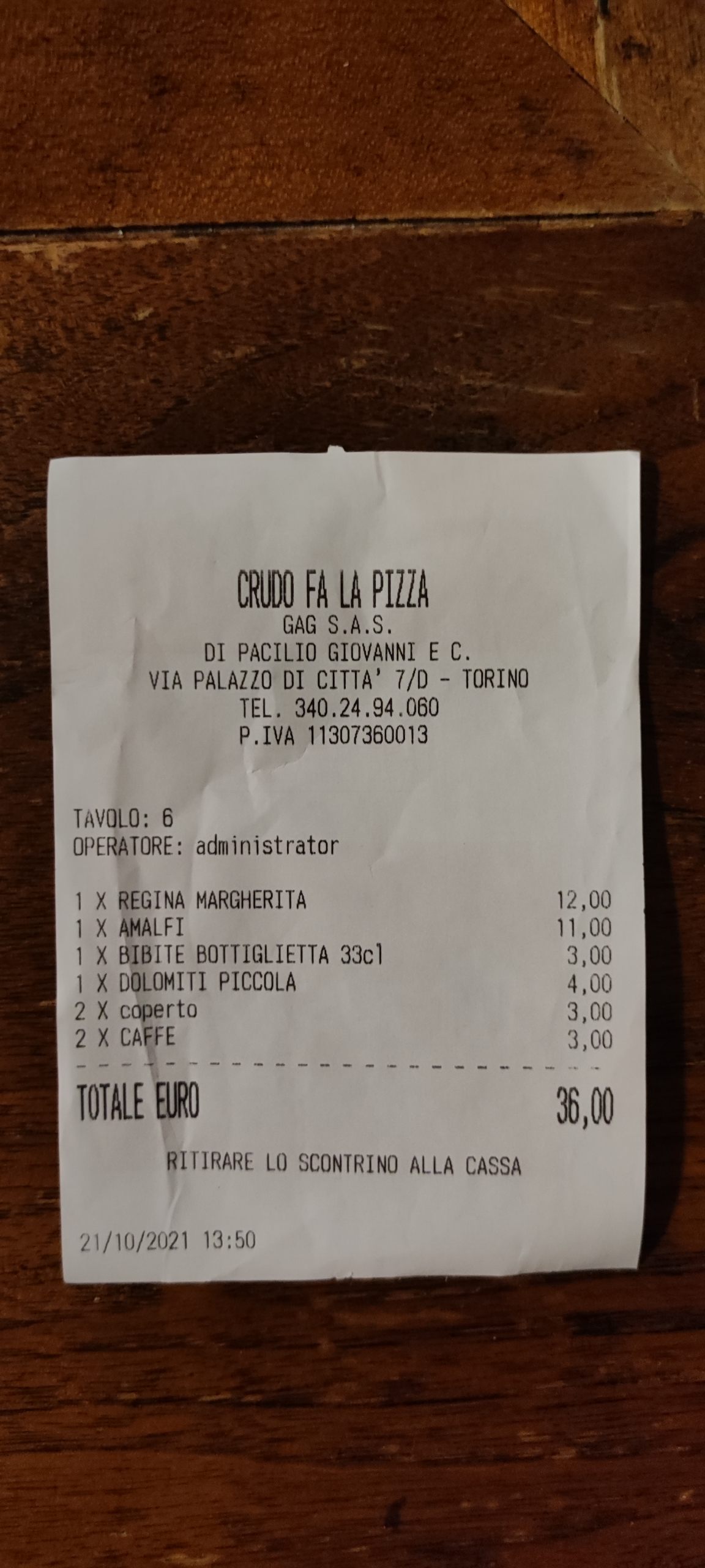 crudo fa la pizza pizzeria torino
