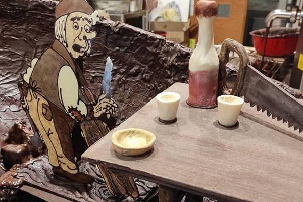 Cioccolato, realizzata come scultura la balena di Pinocchio