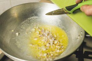 scalogno soffritto nel burro