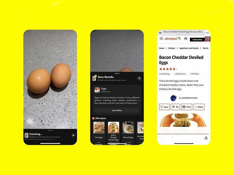 Snapchat lancia Food Scan, la funzione che riconosce il cibo