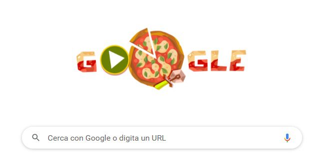 Google, un doodle celebra la pizza (ma mica quella italiana)