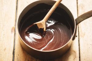 ganache al cioccolato in teglia