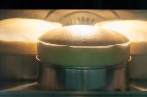 cheesecake giapponese in cottura in forno