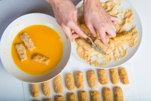 cocchette di pollo passate nel pangrattato