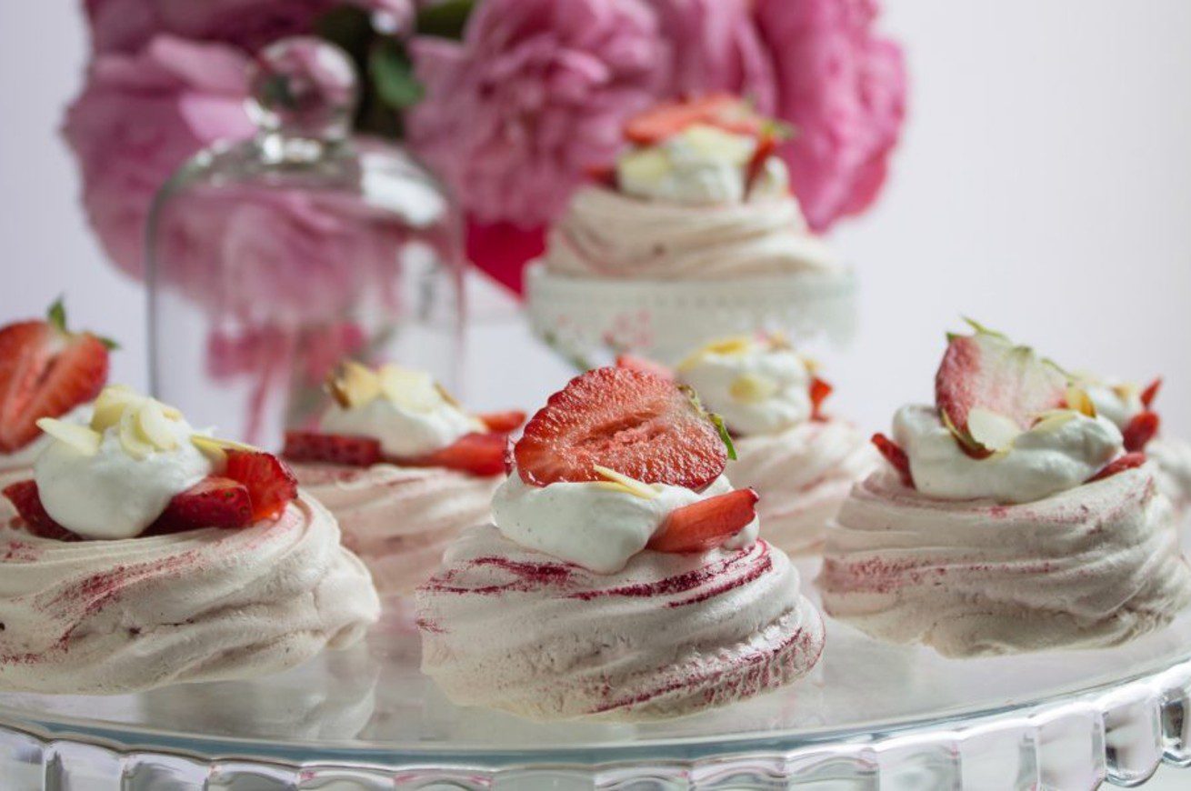 mini pavlove alle fragole