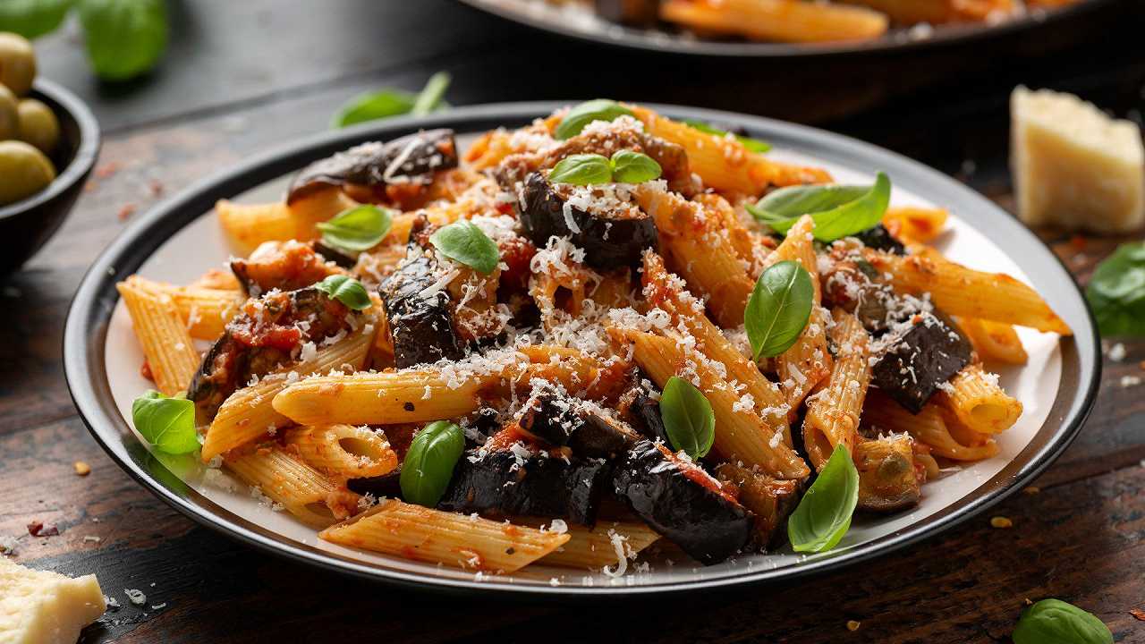 Pasta alla Norma, la ricetta originale catanese con le violette e il pomodoro costoluto