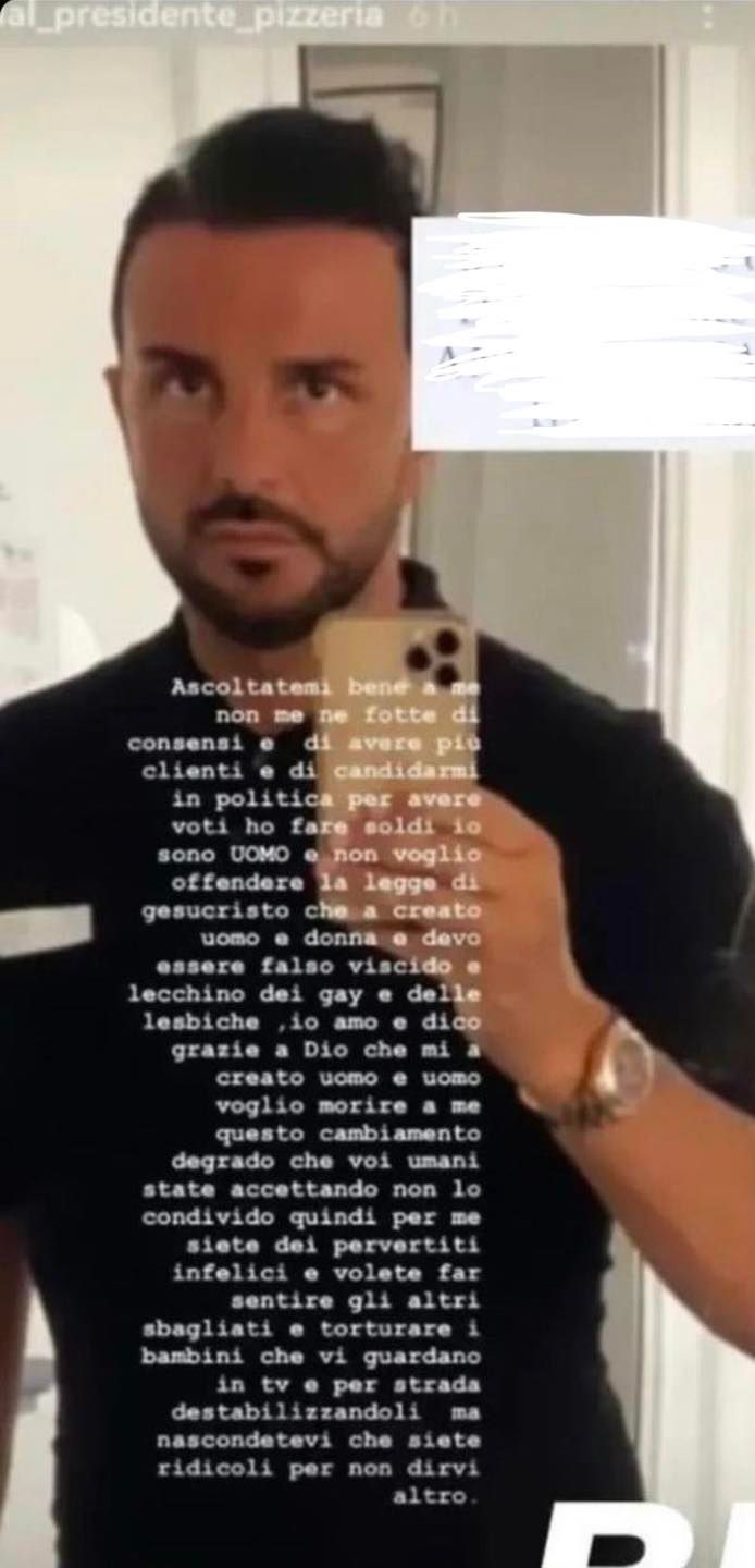 pizzeria dal presidente omofobia