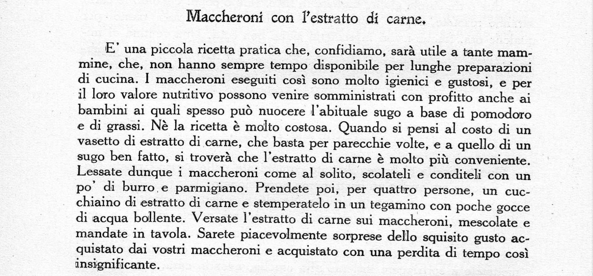 Macaroni with meat extract (The talisman of happiness)
