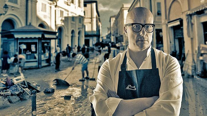 Alluvione nelle Marche: Paolo Brunelli mostra la sua gelateria a Senigallia distrutta dal fango