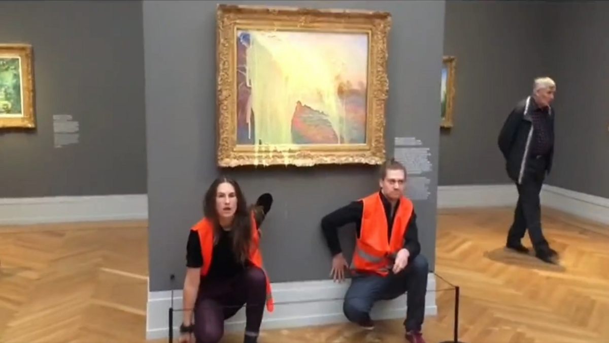 Purè patate su quadro di Monet