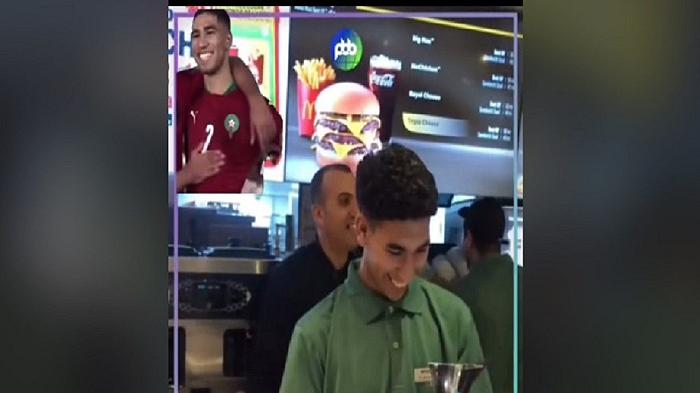 McDonald’s: il sosia di Hakimi entusiasma i fan del calciatore del Marocco