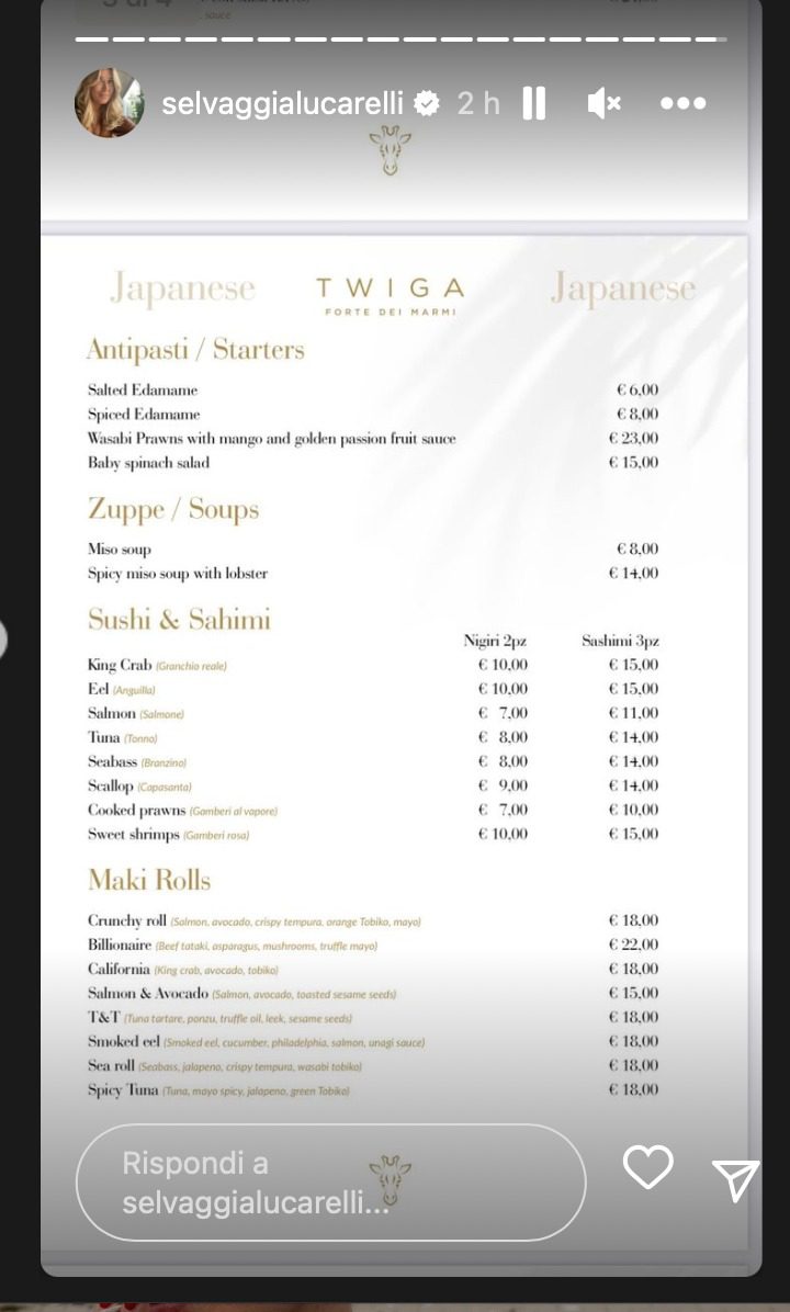 twiga menu