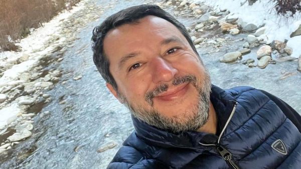 Matteo Salvini in montagna
