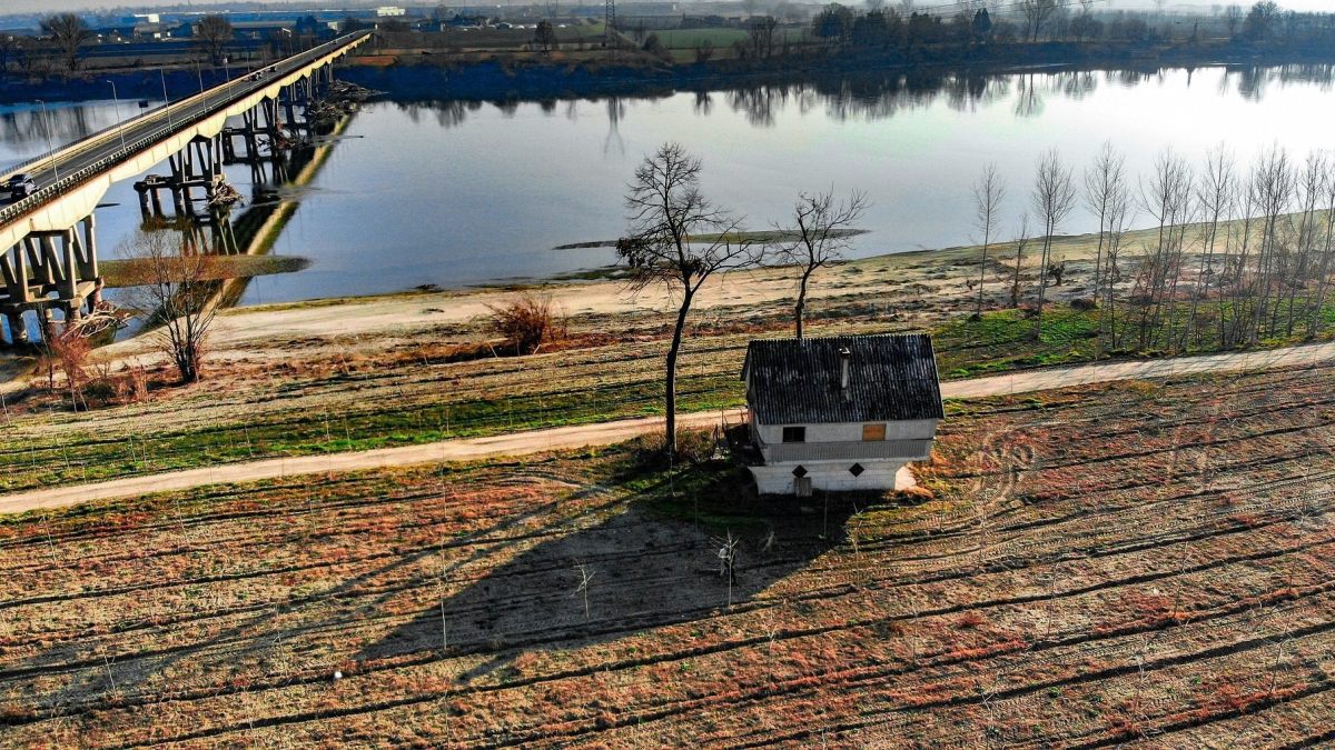 fiume po siccità