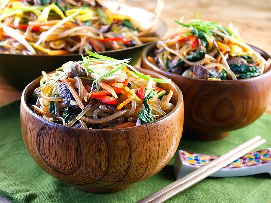 Ricetta JAPCHAE - Gli ORIGINALI noodles COREANi!!! 