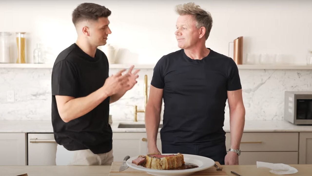 Gordon Ramsay e Nick DiGiovanni realizzano un filetto alla Wellington da Guinness World Record