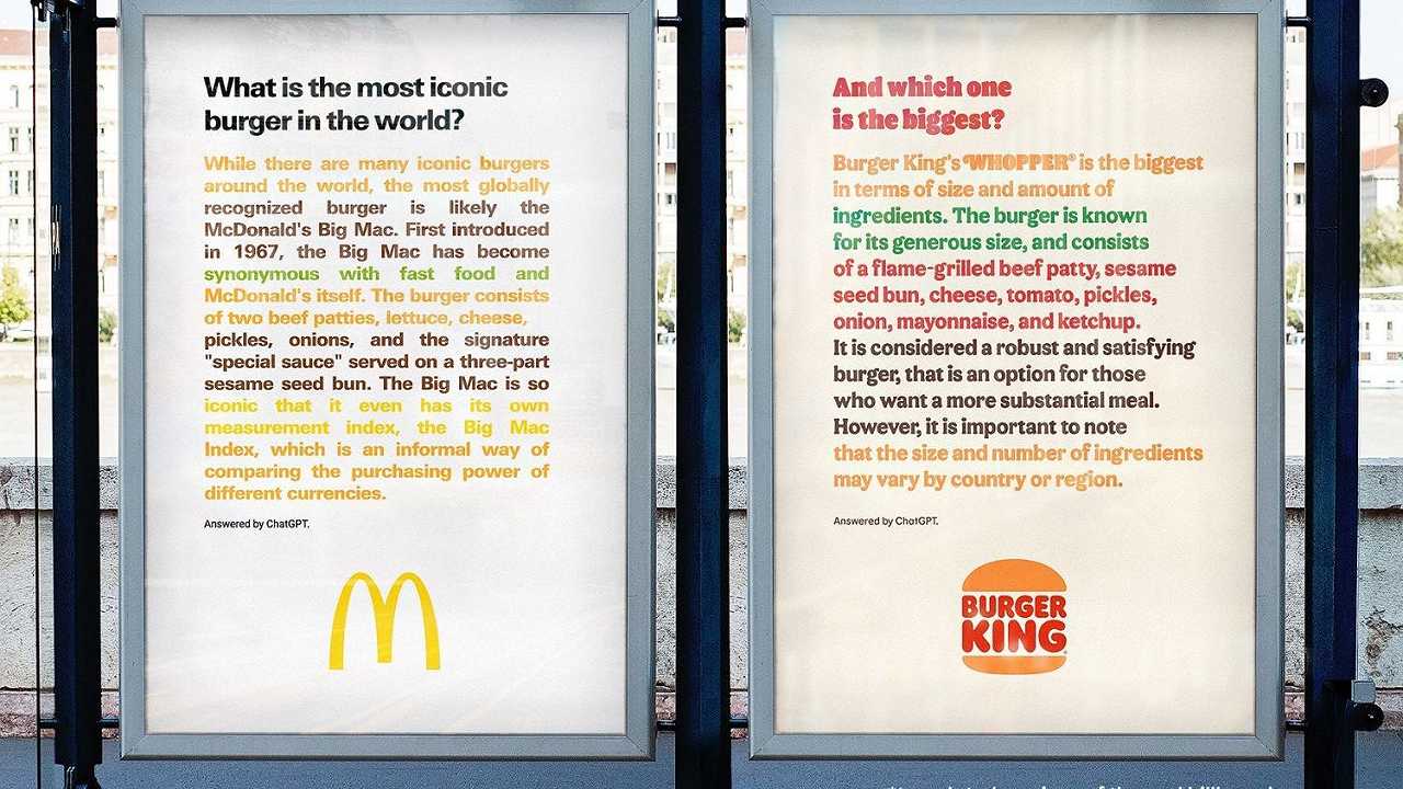 McDonald’s e Burger King si stanno facendo la guerra con ChatGPT