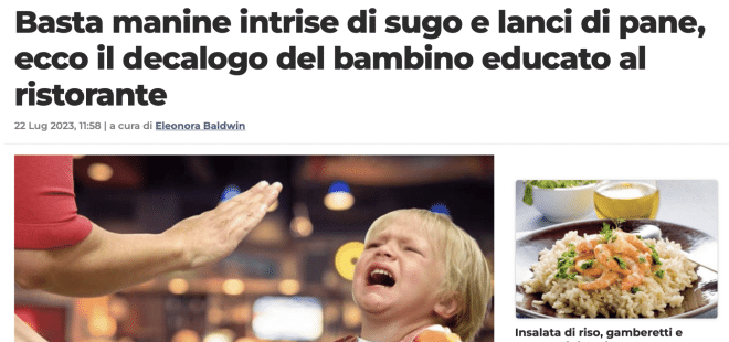 gemabero rosso decalogo bambini educati al ristorante