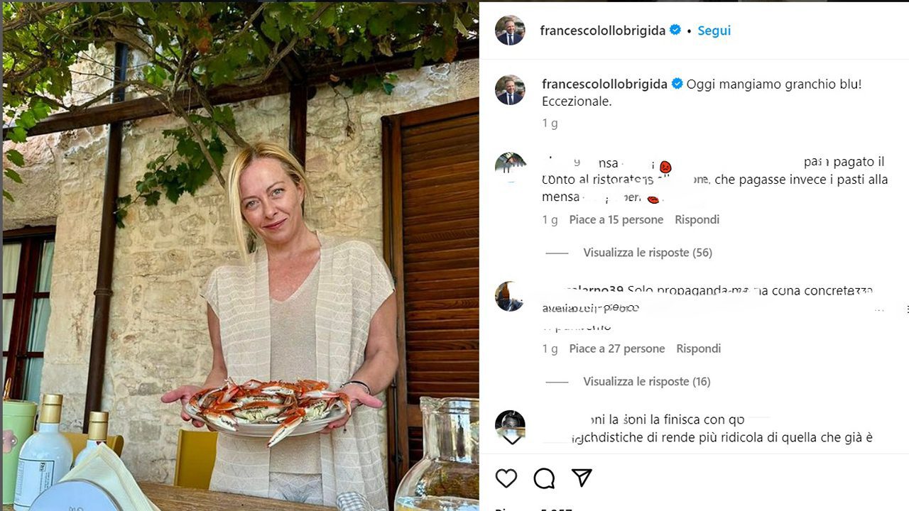 francesco-lollobrigida-giorgia-meloni-granchio-blu