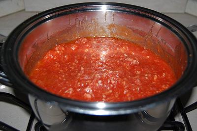 Cuocete con il pomodoro e la panna