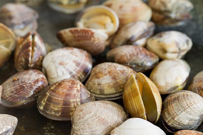 vongole che si aprono in padella