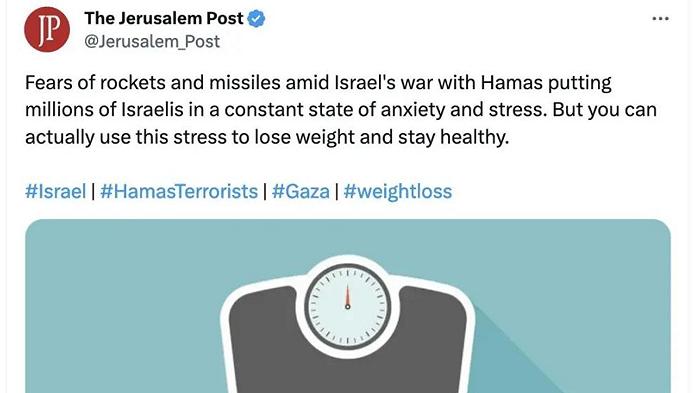 Il Jerusalem Post spiega come usare lo “stress da guerra” per dimagrire