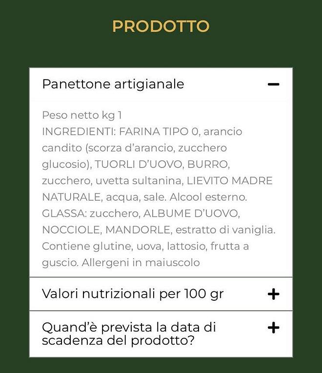 l'e-commerce di un celebre chef, senza stabilimento di produzione