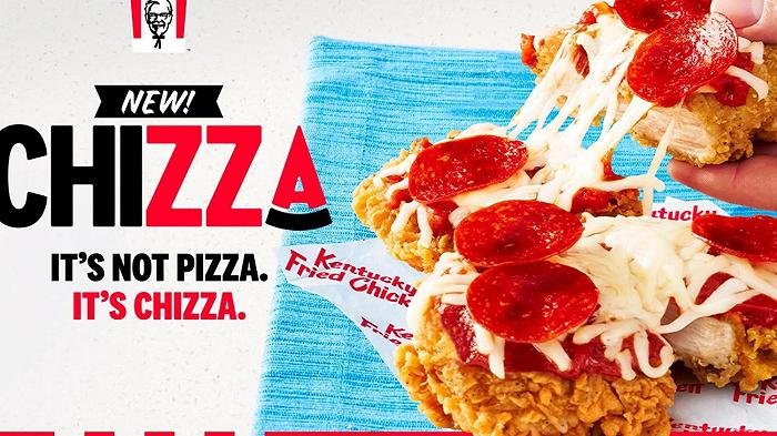 Metà pollo, metà pizza: KFC presenta la Chizza