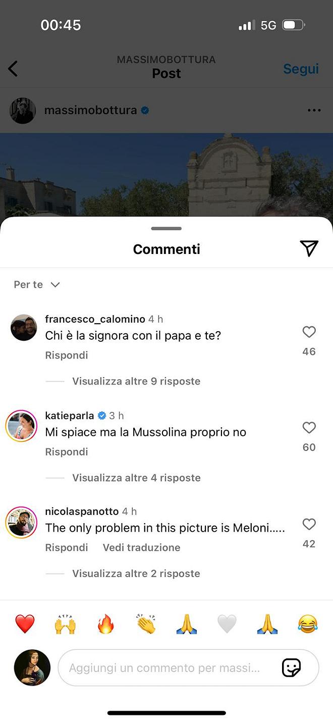 massimo bottura commenti giorgia meloni G7