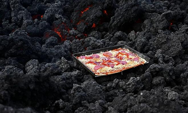 pizza vulcano