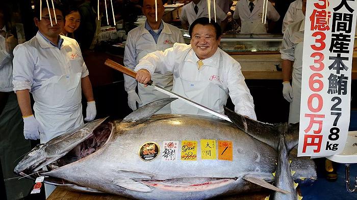 Alla prima asta dell’anno a Tokyo è stato venduto un tonno da record