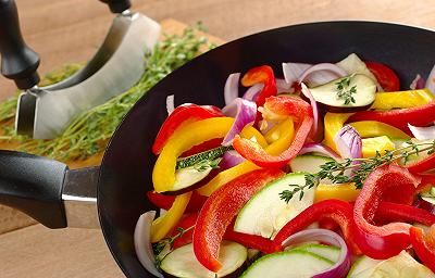 Tagliate e saltate le verdure