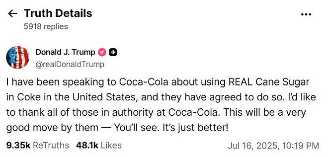 Truth Trump Coca-Cola