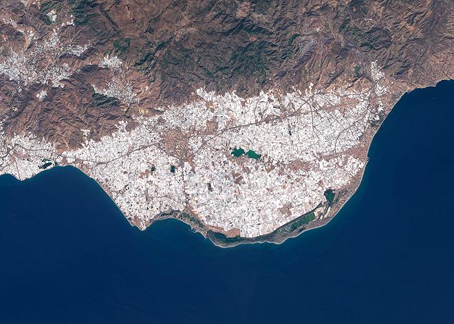 invernaderos serre spagnole almeria dal satellite