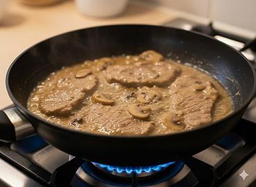 Aggiungete i funghi e cuocete